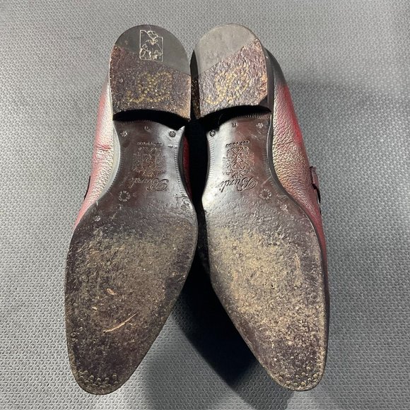 Burdi Black Red Leather Dress Classic Casual Shoes Loafers Mens Size 11 main image 6